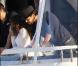 Eva Longoria et Eduardo Cruz sur un yacht à Miami le 5 février 2011