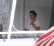 Eva Longoria et Eduardo Cruz en vacances sur un yacht à Miami le 6 février 2011