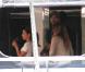 Eva Longoria et Eduardo Cruz en vacances sur un yacht à Miami le 6 février 2011