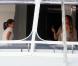 Eva Longoria et Eduardo Cruz en vacances sur un yacht à Miami le 6 février 2011