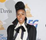 Janelle Monae était invitée à assister au dîner de gala organisé en marge  de la cérémonie des Grammy Awards 2011, samedi 12 février, au Beverly  Hilton Hotel de Los Angeles.