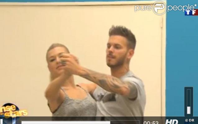 M.Pokora en pleine répétition de tango
