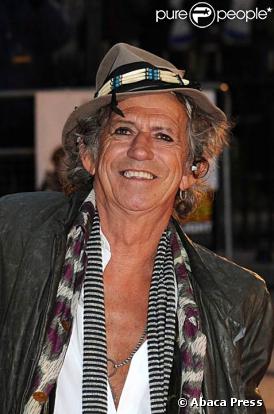 Keith Richards lors de la première de Shine on Light à Londres