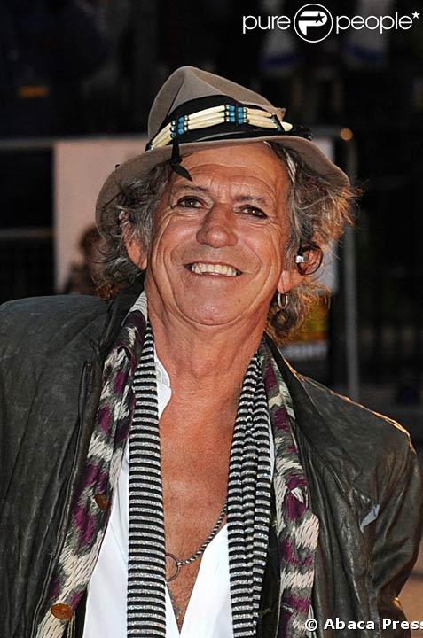 Keith Richards lors de la première de Shine on Light à Londres