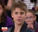 Justin Bieber sur le plateau de l'émission The Talk sur CBS, mercredi 23 février.