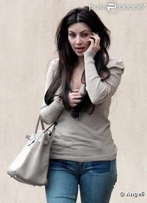 Kim Kardashian sans maquillage, à Studio City, le 18 février 2011
