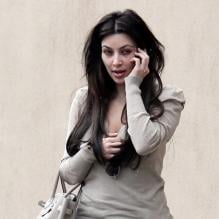 Kim Kardashian sans maquillage, à Studio City, le 18 février 2011