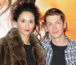 Rachida Brakni et Cyril Descours lors de l'avant-première de  La ligne droite , qui s'est tenue au Gaumont Opéra, à Paris, le 3 mars 2011.