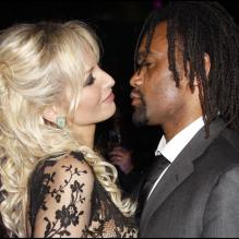 Adriana et Christian Karembeu le 15 février 2008<br />