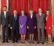 Letizia d'Espagne entourée de la famille royale d'Espagne au Palais Zarzuela de Madrid le 21 mars 2011