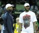 Rafael Nadal salué par Dwyane Wade et LeBron James lors du Master 1000 de Miami, le 26 mars 2011