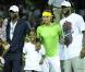 Rafael Nadal salué par Dwyane Wade et LeBron James lors du Master 1000 de Miami, le 26 mars 2011