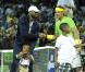 Rafael Nadal salué par Dwyane Wade et LeBron James lors du Master 1000 de Miami, le 26 mars 2011