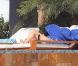 Kate Hudson enceinte, son fils Ryder et son chéri Matthew Bellamy sur un yacht à Los Cabos, le 9 mars 2011