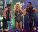 Britney Spears se produit sur la plateau du  Jimmy Kimmel Show  pour promouvoir son album Femme Fatale, mardi 29 mars.