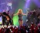 Britney Spears se produit sur la plateau du  Jimmy Kimmel Show  pour promouvoir son album Femme Fatale, mardi 29 mars.