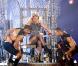 Britney Spears se produit sur la plateau du  Jimmy Kimmel Show  pour promouvoir son album Femme Fatale, mardi 29 mars.