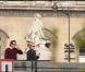 Uma Thurman et Arpad Busson passent quelques jours de vacances à Paris avec leurs enfants respectifs, ici dans la capitale française le 28 mars 2011.