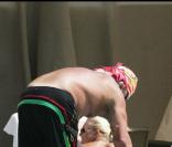 Hulk Hogan, avec sa compagne et sa fille