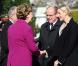 Visite officielle en Irlande d'Albert de Monaco et Charlene Wittstock. Le couple est reçu à Dublin par la présidente Mary McAleese, le 4 avril 2011.