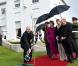Visite officielle en Irlande d'Albert de Monaco et Charlene Wittstock. Le couple est reçu à Dublin par la présidente Mary McAleese, le 4 avril 2011.