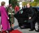 Visite officielle en Irlande d'Albert de Monaco et Charlene Wittstock. Le couple est reçu à Dublin par la présidente Mary McAleese, le 4 avril 2011.