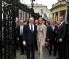 Le prince Albert de Monaco et sa fiancée Charlene Wittstock en visite officielle en Irlande, le 4 avril 2011.