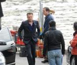 Tournage de la campagne de Guandong OPPO Mobile Telecommunications Corps avec Leonardo DiCaprio, à Paris, le 5 avril 2011.