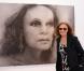 Diane von Furstenberg lors d'une exposition à Bejing qui lui est dédiée. Vernissage de l'exposition, le 2 avril 2011