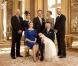  La princesse Mary et le prince Frederik de Danemark avec le prince Vincent, dans la grande salle de leur demeure (le palais Frederik VIII), le 14 avril 2011, quelques heures après le baptême des deux chérubins. 
 Les parrains (sauf Felipe d'Espagne) et marraines du prince Vincent prennent la pose : John Stuart Donaldson (frère de Mary), la baronesse Helle Reedtz-Thott, le prince Gustav de Sayn-Wittgenstein-Berleburg, Caroline Heering et Michael Ahlefeldt-Laurvig-Bille. 