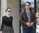 Dita Von Teese et son bien-aimé Louis-Marie de Castelbajac sortent du restaurant The Cube, à Los Angeles. Avril 2011