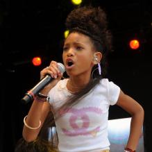 Fête de Pâques à la Maison Blanche, à Washington, le 25 avril 2011 - Ici la petite Willow Smith en plein concert<br />