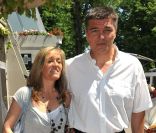 David Douillet et son épouse Valérie assistent à un match de Roland Garros, à Paris, le 4 juin.