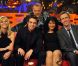 Graham Norton,  Reese Witherspoon, Robert Pattinson, Shappi Korsandi et Hugh Laurie lors de l'enregistrement de l'émission The Graham Norton Show à Londres le 3 mai 2011 