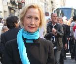 Brigitte Fossey assiste au dernier hommage rendu à Marie-France Pisier, en l'église Saint-Roch, à Paris, le 5 mai 2011.