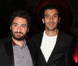 Mouloud Achour et Mustapha el Atrassi lors de la soirée Canal + à Cannes le 13 mai 2011 