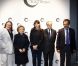 Carla Bruni-Sarkozy, Gérard Depardieu, Bernadette Chirac, Frédéric Mitterrand et Luc Chatel au centre Pompidou, le 17 mai 2011, lors d'un colloque sur l'illettrisme organisé par la fondation éponyme de la first lady.