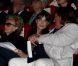 Carla Bruni-Sarkozy, Bernadette Chirac et Gérard Depardieu au centre Pompidou, le 17 mai 2011, lors d'un colloque sur l'illettrisme organisé par la fondation éponyme de la first lady.
