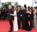Jean-Paul Gaultier, Marisa Paredes, Antonio Banderas, Pedro Almodovar,   Elena Anaya, Jan Cornet et Blanca Suarez lors de la présentation du film   La Piel que Habito au festival de Cannes le 19 mai 2011