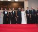 Blanca Suarez, Jan Cornet, Elena Anaya, Pedro Almodovar, Antonio  Banderas, Marisa Paredes et Jean-Paul Gaultier lors de la présentation  du film La Piel que Habito au festival de Cannes le 19 mai 2011