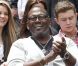 Jennifer Lopez et Randy Jackson lors de l'hommage sur le Hollywood Walk of Fame de Simon Fuller le 23 mai 2011 à Los Angeles