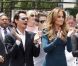 Jennifer Lopez et son époux Marc Anthony lors de l'hommage sur le Hollywood Walk of Fame de Simon Fuller le 23 mai 2011 à Los Angeles
