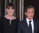 Carla-Bruni Sarkozy (enceinte) et son époux Nicolas Sarkozy sur le perron du Ciro's, à Deauville, le 26 mai 2011.