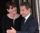 Carla-Bruni Sarkozy (enceinte) et son époux Nicolas Sarkozy sur le perron du Ciro's, à Deauville, le 26 mai 2011.