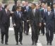 José Manuel Barroso, Nicolas  Sarkozy, Barack Obama et Naoto Kan à Deauville, le 26 mai  2011.