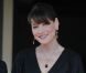 Carla Bruni-Sarkozy déjeune au Ciro's, à Deauville, le 27 mai 2011.