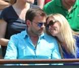 Clovis Cornillac et Lilou Fogli à Roland-Garros, le 3 juin 2011
