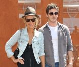 Gaspard Ulliel et sa compagne Jordane Crantelle à Roland-Garros, le 3 juin 2011