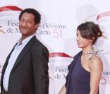 Edouard Montoute et Loubna lors du Festival de Télévision de Monte-Carlo, le 6 juin 2011.