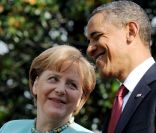 Barack Obama et Angela Merkel ont affiché leurs bonnes relations à Washington le 7 juin 2011 